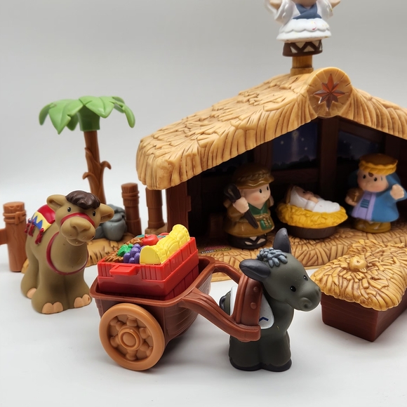 Nativity Set Of  Fisher Price Little People Christmas 2005 Playset Musical Light - Picture 3 of 16